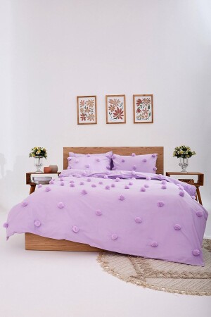 MNZ-Courchevel تصميم خاص غطاء غطاء الملفوفة مجموعة مزدوجة ليلك - homewell