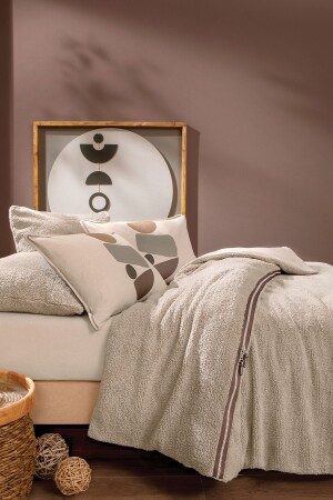 MNZ-Coverme Stone Single Blanket Duvet Cover Set - بيج YTSGRPIST-1536344 - Yataş