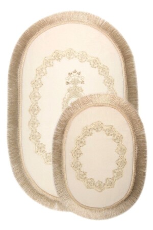 MNZ-Cream حصرية 2 قطعة طواريخ طواريخ مربع المعدات محاطة فرنسية المياه المضغوطة المطبخ المسبح المطبخ B - Bonny Home