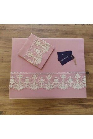 MNZ-Cream بروف عادي مزدوج غطاء غطاء مجموعة ÇFT2323 - Çeyiz Bahçesi