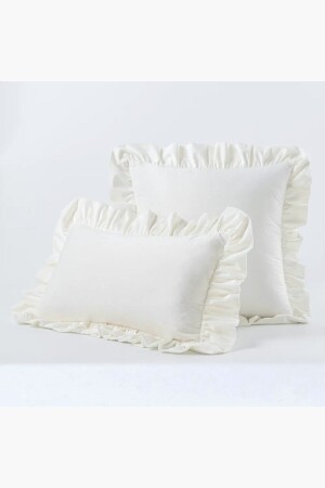 MNZ-Cream Country Frilly مستطيل رمي غطاء وسادة ناعم النسخة العمر السكندنافي - بوهيمية - عيد الميلاد - Bc Home