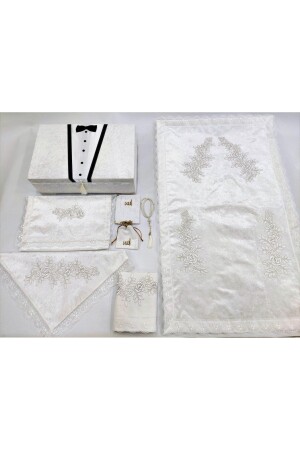 MNZ-Cream Damat 8 قطعة صلاة المطبخ مع تخزين الخشية مجموعة - Eylül