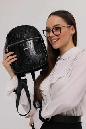 حقيبة ظهر نسائية MNZ-Crocodile Black 2 - D'vers