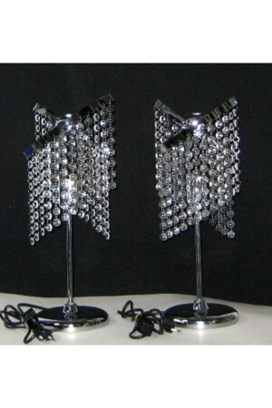 MNZ-Cross شمعة الحجر ظل المعدات كروم ساق 2 قطع 95753 - TEKAY AYDINLATMA