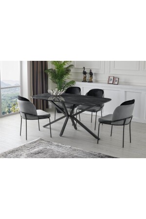 طاولة الطعام من الطراز MNZ-Cross High Gloss 90*160 سم - Erezogulları Mobilya