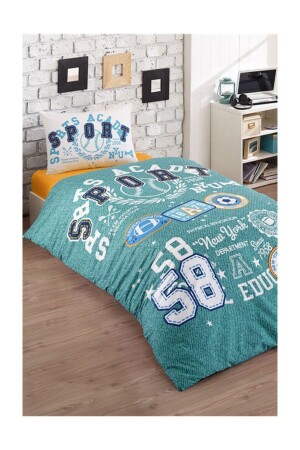 MNZ-Crown Crystal Single Ranforce Duvet Cover Set - Sporty Mint ST01472 - Kristal