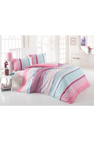 MNZ-Crown-crystal 100% Cotton Ranforce Duvet Cover Set مضاعفة فيرا (الورد) MYL10621 - Kristal By Taç