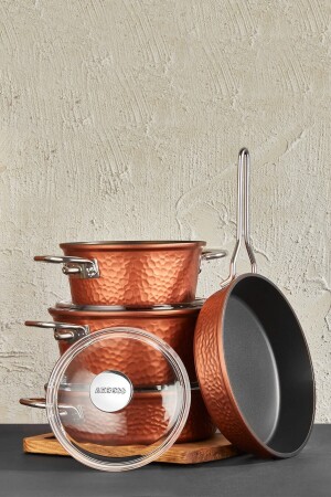 MNZ-Cruz 7 قطعة Payrex غرانيت الصبغ مع غطاء الزجاج - النحاس CRZ-0717 - Amboss