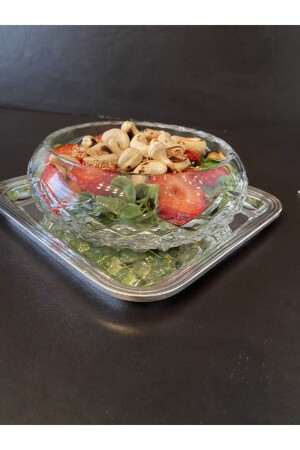 MNZ-Crystal Cut Glass Salad Bowl 18 سم 34589769011 - Paşabahçe