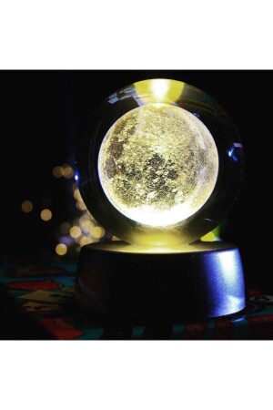 MNZ-Crystal Glass Ball Color تغيير ضوء القمر - Redsky Butik