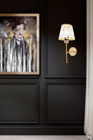 MNZ-Crystal Stone Gold On-Off باتريات بلا سلك تعمل على الجدار - Retro Home Design