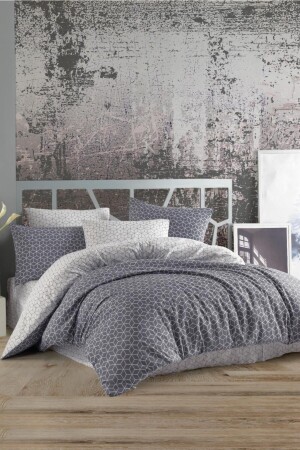 MNZ-Crystal مضاعفة Terry Cotton Puzzle Set غطاء غرفة رمادية - Taç