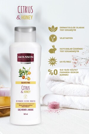 MNZ-Curl تعريف كريم ورقش رعاية الشعر خالية من الكبريتات مع الفاكهة والعسل - Mousson