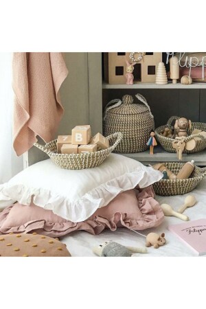 MNZ-Cuscino مسحوق أبيض وسادة الأطفال قضيب 35x45 سم سادة الأطفال القماش - Guloglu Home