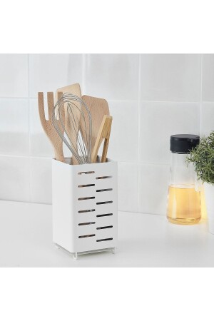 MNZ-Cutlery Holder ارتفاع: 18 سم عرض: 10 سم فولاذ أبيض 0877675 - IKEA