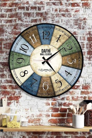 ساعة جدار خشبية مزخرفة من MNZ-Dafhi 35x35 DFSAAT101-35x35 - Dafhi Aksesuar