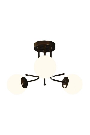 MNZ-Daisy 3 Piece تصميم حديث - غرفة المعيشة الروسية - المطبخ - غرفة النوم - الشنابل السوداء مع زجاجات الجلوب 220220211 - Modavize