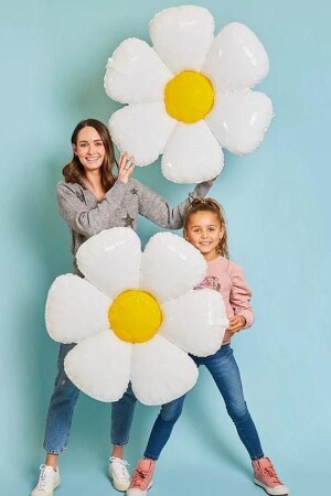 MNZ-Daisy Foil Balloon Daisy Theme متوسط الحجم 55 سم - Pekshop