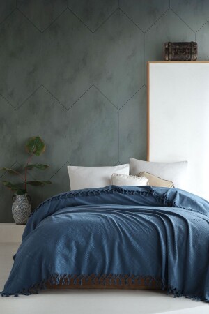 MNZ-Dalila Double Jacquard Pique - البحرية الأزرق 2020543 - Şaheser