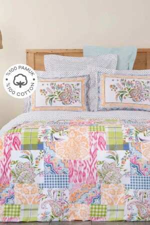 MNZ-Dallias Fuchsia 100% قطن غطاء مزدوج غطاء 200 مجموعة 20. 01. 0169 - Karaca Home