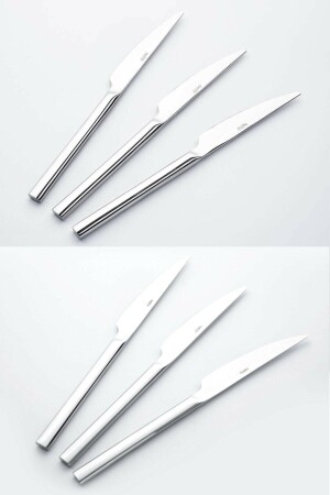 MNZ-Dalyan 24 قطعة من الفولاذ المقاوم للصدأ وجبة العشاء السكين مجموعة NEHİRDALYAN24PCS - Nehir