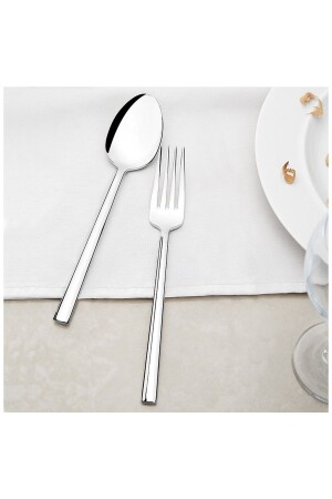 MNZ-Dalyan 30 قطعة ملعقة شوكة عادية بدون سكين 2016ST021115 - Nehir