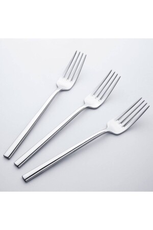 MNZ-Dalyan Model Simple 1 Set of 6 Dinner Cutlery Set DLYNYMKÇYL00101 - Nehir