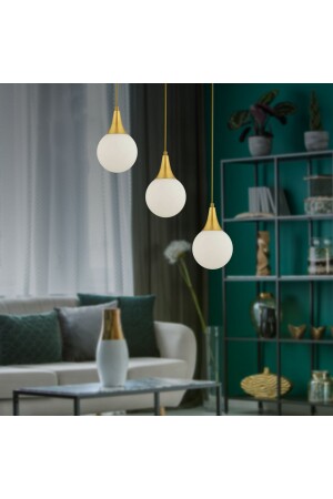 MNZ-Damla 3 صف Antique Modern Pendant Lamp مطبخ غرفة المعيشة غرفة المعيشة مصباح Pendant Lamp Chandelier 3062-1750-3S-FR - Apliqa