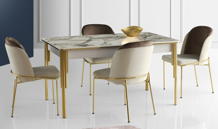 مجموعة طاولة الطعام من (MNZ-Damla) - Cadde Yıldız