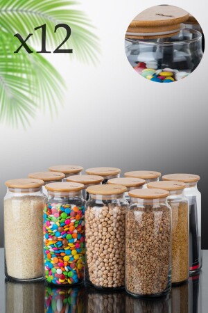 MNZ-Dario ماكسي 12 قطعة وعاء زجاجي مع طلاء وملفات من البامبو TYC00562327685 - Perotti