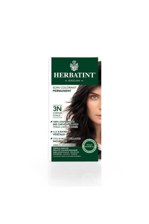 MNZ-Dark Chestnut Chatain Fonce Hair Dye 3n 8016744500036 - Herbatint