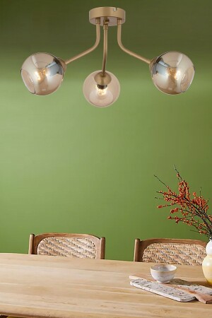 MNZ-David 3-piece قديم العسل الزجاج الحداثة غرفة الأطفال المطبخ غرفة المعيشة الشنارة 3555-03-FR - Apliqa