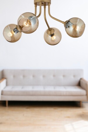 MNZ-David 4-piece قديم العسل الزجاج الحداثة غرف الصغار المطبخ غرفة المعيشة الشنادل 3555-04-FR - Apliqa