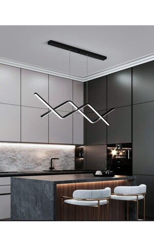 التصميم الحديث من طراز MNZ-David طاولة الطعام ذات الألوان السوداء - المطبخ - غرفة المعيشة LED أبيض 2 قطع - Fer Avize