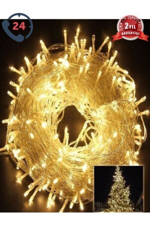 MNZ-Daylight Light Brass 10 متر 100 LEDs أشجار عيد الميلاد ضوء التزام الضوء - Nanopro