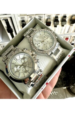 (MNZ-Dear Couple Gold Steel Case) ساعة معصم (ستيفكس 5) - İSTLİV