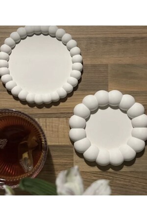 MNZ-Decorative 2-piece Bubble Plate Set-jew jewelry plate-organizer - Kums Design