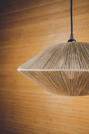 مصباح عجلة من طراز MNZ-Decorative Lighting Lamp Ufo Chandelier Jute BOHOMAK01 - EACHTOME