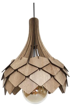 MNZ-Decorative Wooden Bouquet Pendant Lamp Chandelier Avant-garde، خفيفة بنية ZNRSHPMN1008823 - 3D SERGİ