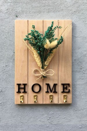 MNZ-Decorative Wooden Dry Flower مفتاح المفتاح ، المفتاح و القفل المفتاح b6 - fatrema