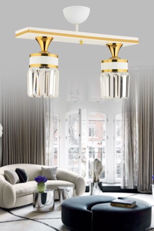 MNZ-Deep 2 ذهب أبيض ذهبية كريستال حجر فاخر شمعة حديثة 2014 - KUZEY AYDINLATMA