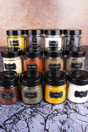 MNZ-Deep Twist 12 Piece Spice Jar Set مع المقبض 255 كلم BRL-15165 - vipgross