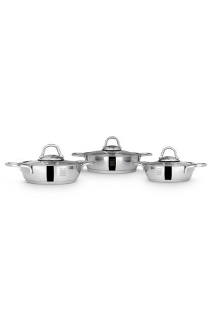 MNZ-Definition 6 Piece Steel Omelet Set SRK8681126433334 - Serenk