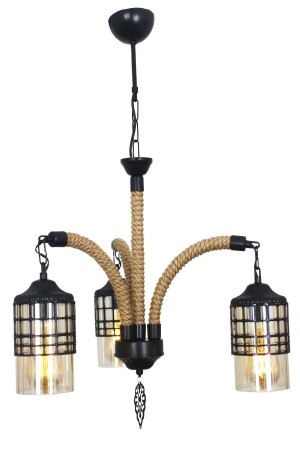 MNZ-Defne 3 Piece Black رعد صناعي 3029 03 0100 11 01 - Taşcan Aydınlatma