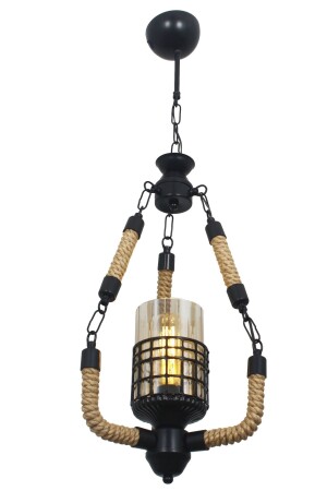 MNZ-Defne واحد أسود حبل صناعي 3029 01 0100 00 01 - Taşcan Aydınlatma