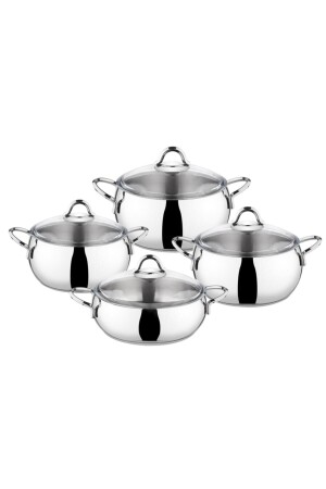 MNZ-Defne 4 قطع كاسيرول و إعداد الخزينة K-400 - Özkent