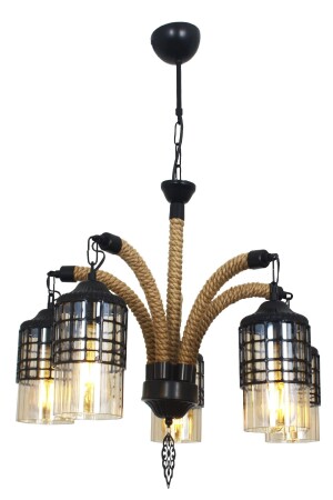 MNZ-Defne 5 Piece Black رعد صناعي 3029 05 0100 11 01 - Taşcan Aydınlatma