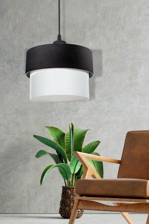 MNZ-Deko Pasta 25' لامب ضوء العلق الأسود والأبيض شاندليير EV-223 - EvLight