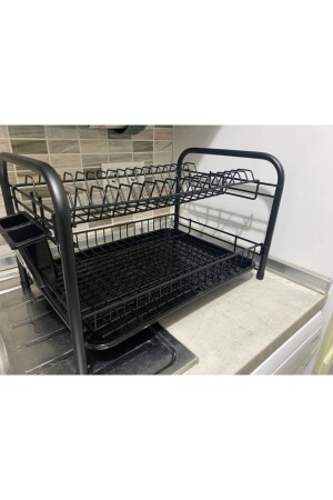 MNZ-Dekorask أسود مزدوج طابق مائدة الوجبات DKR96545 - DEKORAKS