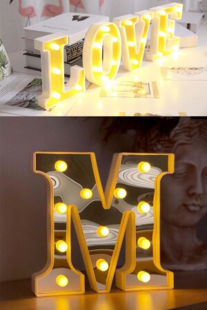 MNZ-Dekorative Led Lighted 3d Letter M حجم كبير المنظمة احتفال عيد ميلاد mrd0522 - Murido